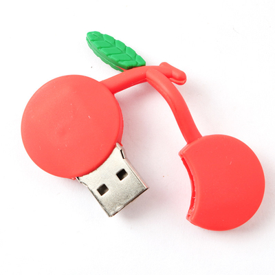 USB Flash Drive Kustom Berbentuk Cherry Mengunggah Data Dan Vido Gratis 64G