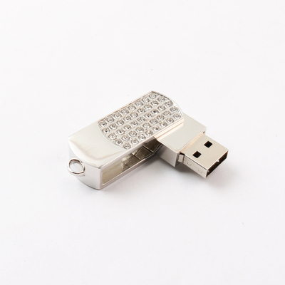 PCBA 2.0 Dan 3.0 Crystal USB Flash Drive Kecepatan Cepat Mengkilap Perak
