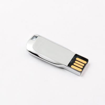 Silver Shiny Body Metal USB Pen Drive 2.0 64GB 128GB 20MB/S Sesuai Standar AS