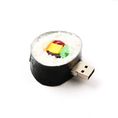 Sushi Bentuk USB 2.0 Antarmuka Pribadi USB Flash Drive Dengan Print Logo Sisi Belakang