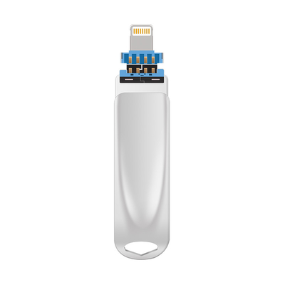 Silver TYPE C usb 3 dalam satu dengan USB 2.0 USB 3.0 dan Konektor Tipe C