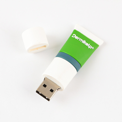 Percetakan Layar Sutra USB Flash Drive Custom dengan USB 2.0 Interface cetakan terbuka dengan desain pelanggan