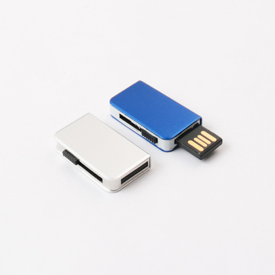 Disesuaikan Perak Logam USB Flash Drive Toshiba Flash Chips Dalam