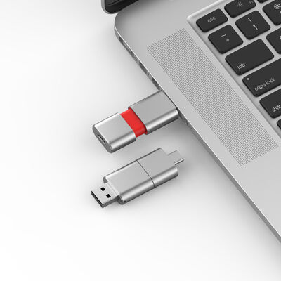 Kecepatan Cepat Tipe C Dengan USB 3.0 Dan USB 2.0 Flash Drive Slide Shape Match CE,FCC,ROHS