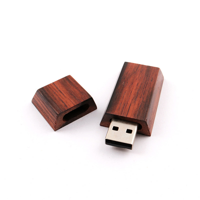 Bentuk Pemotongan Disesuaikan USB Flash Drive Kayu Kecepatan Cepat 64GB 128GB 256GB