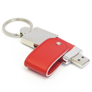 Tongkat USB Kulit Logam 2.0 Dengan Embossing / Laser / Cetak Logo