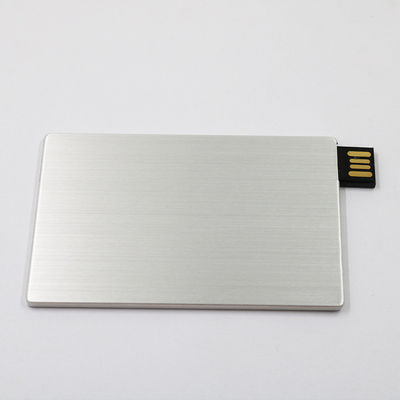 Memori Penuh 2.0 Kartu Kredit USB Sticks 64GB 128GB 20MB/S Bahan Logam