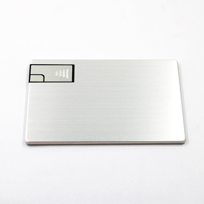 Kartu Kredit Silver Metal 2.0 USB Sticks 16GB 32GB ROSH Disetujui