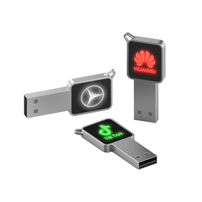 High Speed USB Flash Drive Dengan Metal / Plastik Body LED Light Shine Saat Bekerja