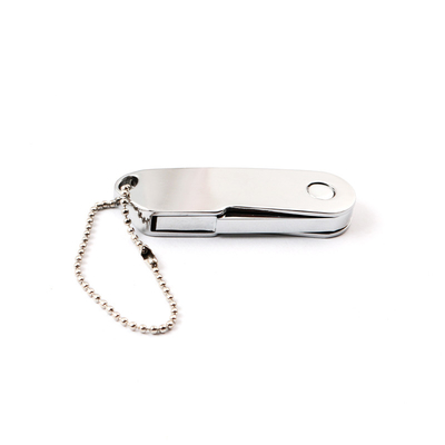 Twist Metal USB 2.0 Flash Drive Dengan Keychain, 32GB 64GB 128GB Cepat UDP Chip