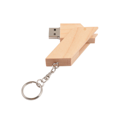 Alat pendingin USB Kayu persegi panjang Kayu Bambu / Kayu Maple Dukungan OEM 0 °C hingga 60 °C