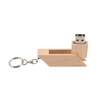 Alat pendingin USB Kayu persegi panjang Kayu Bambu / Kayu Maple Dukungan OEM 0 °C hingga 60 °C