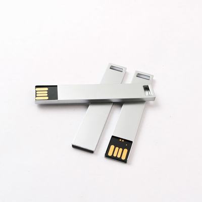 Perak atau Custom Made Metal USB Flash Drive -20°C sampai 85°C Untuk Bisnis Anda