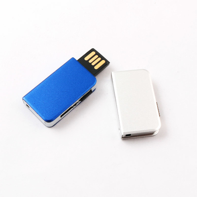 Disesuaikan Perak Logam USB Flash Drive Toshiba Flash Chips Dalam