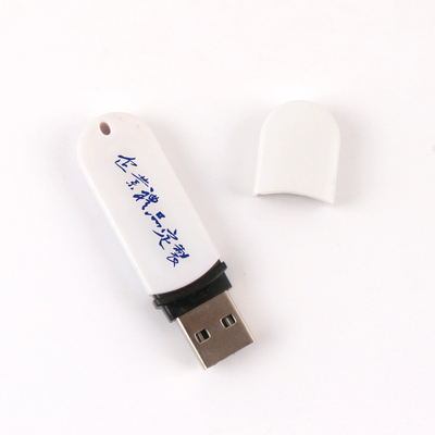 Eco Friendly Hitam / Putih Plastik USB Stick Full Memory Di peringkat A Quality High Speed Transfer Data