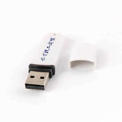 Eco Friendly Hitam / Putih Plastik USB Stick Full Memory Di peringkat A Quality High Speed Transfer Data