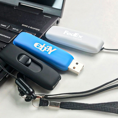 Metal Plastik USB Flash Drive dengan Kecepatan Ditingkatkan 50 MB/s Menulis 100 MB/s Baca