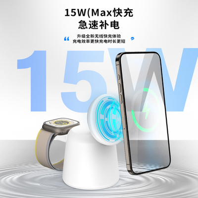Efisiensi pengisian ≥75% Multifunction Wireless Charger dengan Input Cahaya Fidget Spinner 5V/2.1A