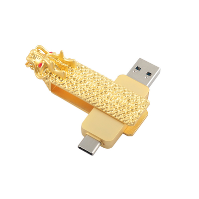 Flash Drive Bentuk Naga Tipe C Dan USB Dengan Baca Dan Tulis Cepat 3.0 usb