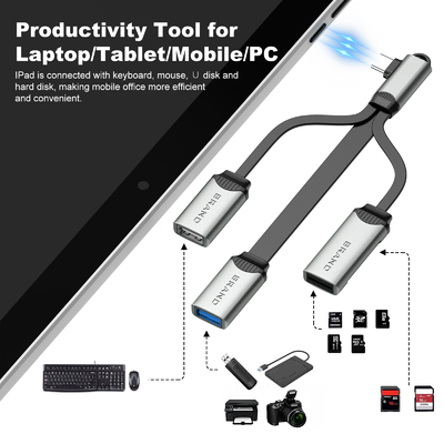 Kabel Hub USB Untuk Membaca Dan Menyalin Juga Adaptor USB Transfer Data Cepat