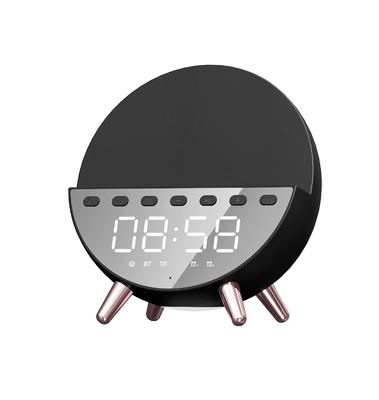 15W Fast Charging Wireless Charger dengan Bluetooth Speaker dan Light 131*75*146MM Ukuran tubuh