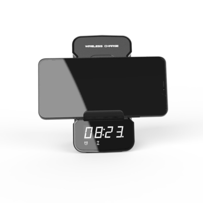 Dengan Bluetooth Speaker Wireless Charger Dengan Jam Dan Fast Charger