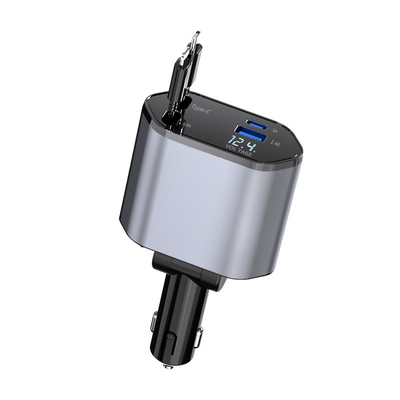 USB-C Output 5V/3A Fast Car Charger untuk input tegangan nominal 12-24V