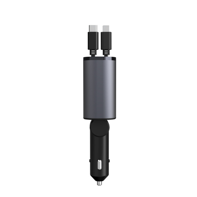 USB-C Output 5V / 3A Car Charger yang nyaman dengan MAX 120W Rated Power