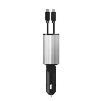 Compact 139*65*34.5mm Car Charger dengan 2 USB Part Output 5V/2.4A