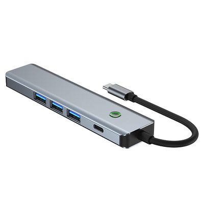 Multifunctional Data Station Usb C Hub Smart Adapter Dengan Kecepatan Transfer 5Gbps