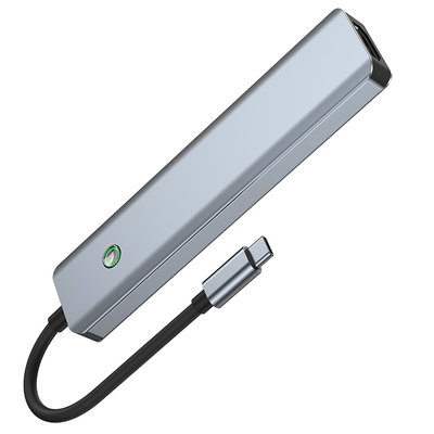 Multifunctional Data Station Usb C Hub Smart Adapter Dengan Kecepatan Transfer 5Gbps