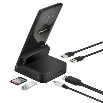 5Gbps Data Transfer Type C USB Hub Adapter Multi Port Hub Untuk Laptop Phone Holder