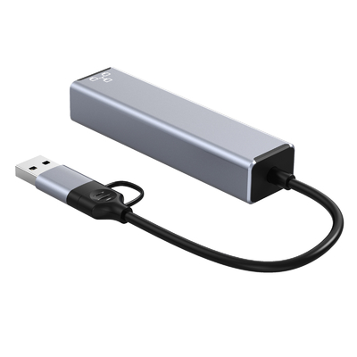 Compact USB C Hub Adapter Laptop USB Port Expander Usbc Hub Untuk Transfer Data Cepat
