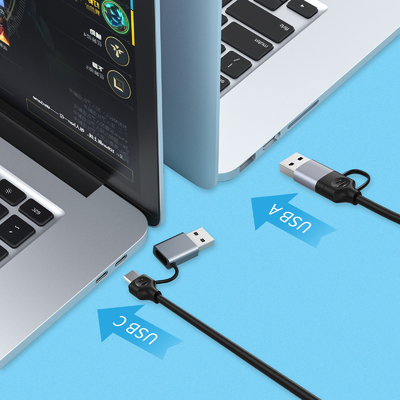 Compact USB C Hub Adapter Laptop USB Port Expander Usbc Hub Untuk Transfer Data Cepat