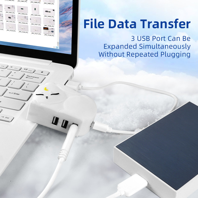 USB PVC Fast Reading Hub Tf Card Reading Hub dengan Transfer Data Cepat dan Memory Card Reader
