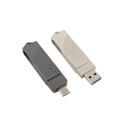 Metal Tipe C Twist Bentuk Fast Speed USB Flash Drive 3.0 Dan USB 2.0 Dan Tipe C