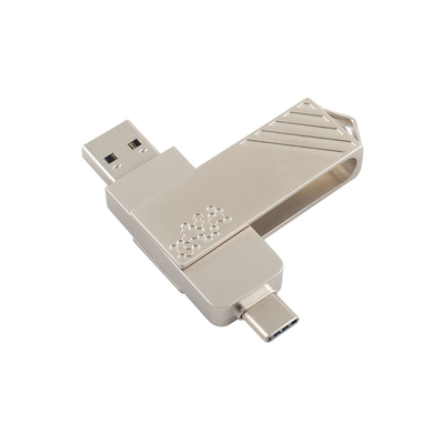 Metal Tipe C Twist Bentuk Fast Speed USB Flash Drive 3.0 Dan USB 2.0 Dan Tipe C