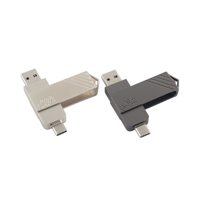 Metal Tipe C USB Flash Drive Twist Bentuk Kecepatan Cepat Dapat Digunakan Dengan Telepon Langsung
