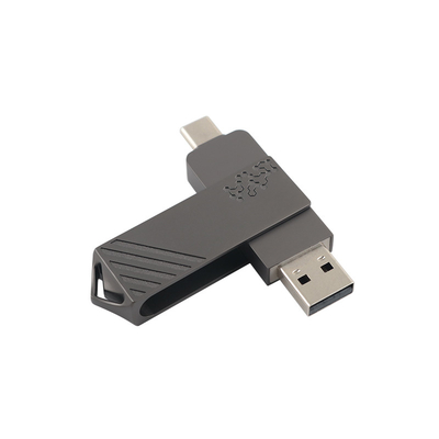 Metal Tipe C USB Flash Drive Twist Bentuk Kecepatan Cepat Dapat Digunakan Dengan Telepon Langsung