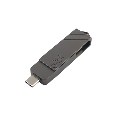 Metal Tipe C USB Flash Drive Twist Bentuk Kecepatan Cepat Dapat Digunakan Dengan Telepon Langsung