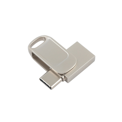 Metal Dual USB Flash Drive dengan Perlindungan Kata Sandi dan Kecepatan Kompatibilitas Tipe C