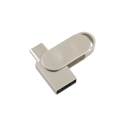 Waterproof Metal USB PD Flash Drive Dengan Perak USB 2.0 USB 3.0 Dan Tipe C
