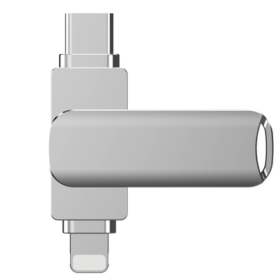 2 in 1 USB Flash Drive dengan Perlindungan Kata Sandi dan Casing Logam tahan lama