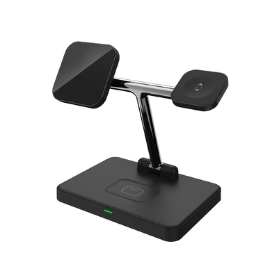 3 In 1 Fast Charger Upright Wireless Charging Untuk IPhone Earphone IWatch