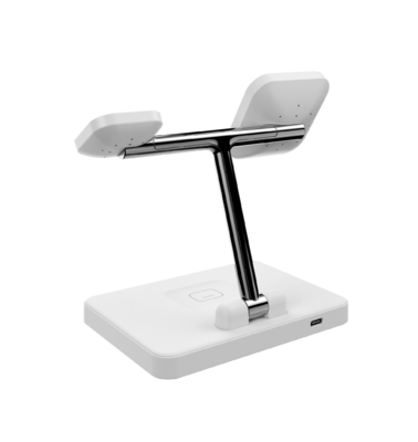 Fast Upright Wireless Charging 3 In 1 Fast Charger Untuk Telepon Earphone Watch