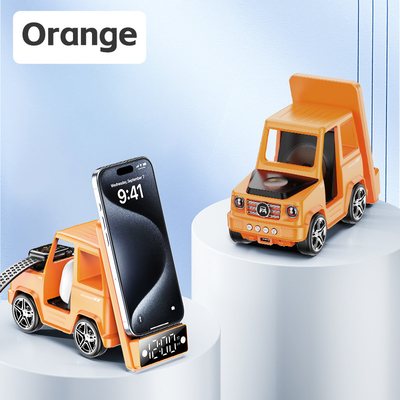 Orange Cool Car Shape Wireless Charger untuk iPhone Airpods IWatch 225G Output 9V/1.67A