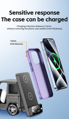 Cool Car Shape Gray Color Wireless Charger Fast Charging Untuk iPhone Airpods IWatch