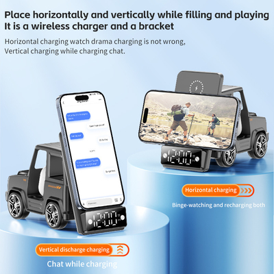 Cool Car Shape Wireless Charger Fast Charging Untuk iPhone Airpods IWatch