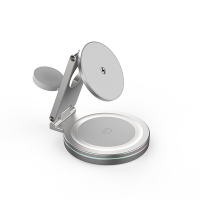 Multifunction Wireless Charger dengan Logo Print/Laser Support OEM Box Frekuensi Kerja 100-205KHZ