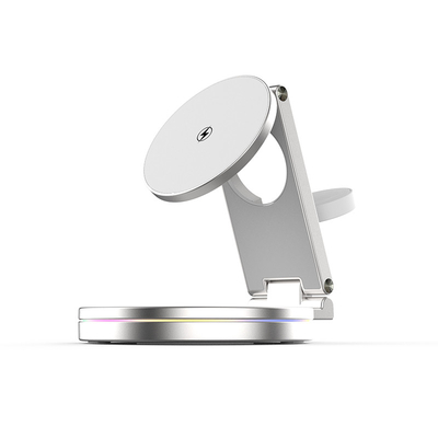 Multifunction Wireless Charger dengan Logo Print/Laser Support OEM Box Frekuensi Kerja 100-205KHZ